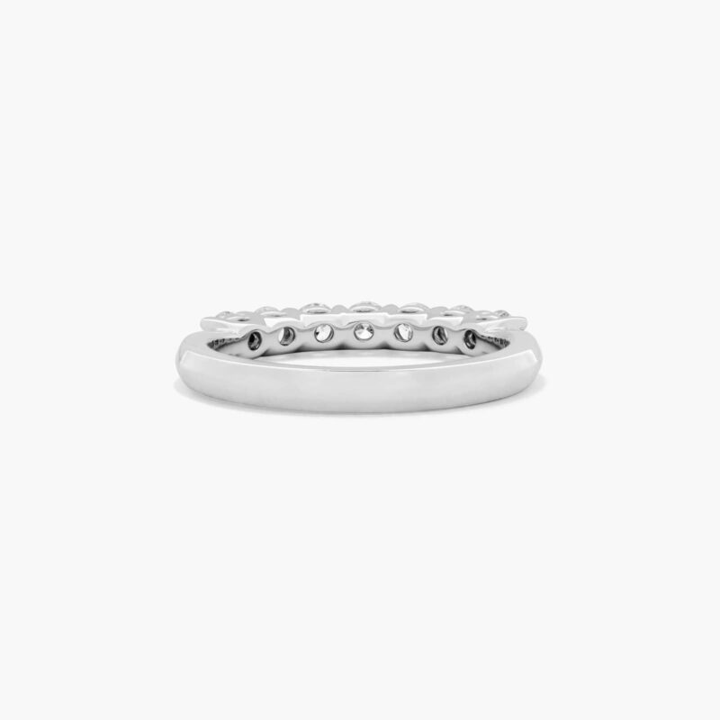 Seven Stone Low Dome Basket Anniversary Ring With 0.75 CTW Lab-Grown Diamonds In 14K White Gold (2.00mm) - Image 4
