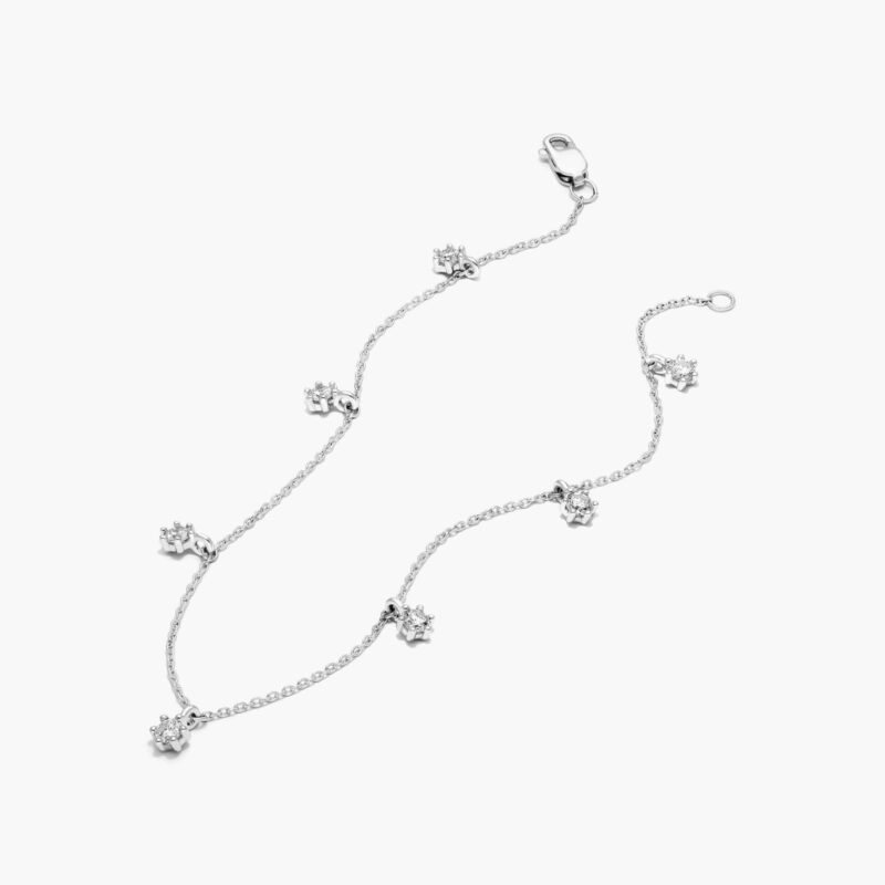 Aura Dangle Lab-Grown Diamond Bracelet In 14K White Gold - Image 5