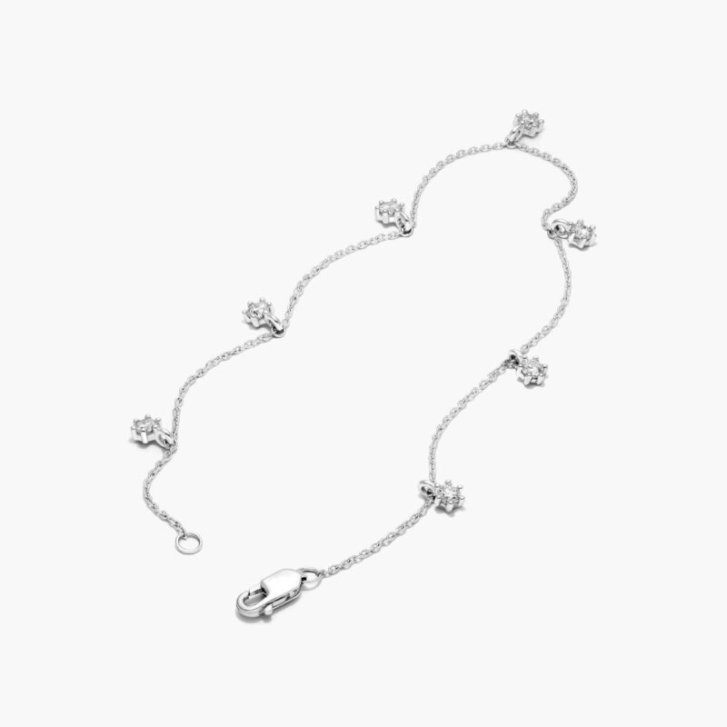 Aura Dangle Lab-Grown Diamond Bracelet In 14K White Gold - Image 4