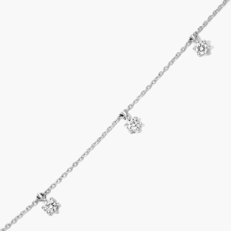 Aura Dangle Lab-Grown Diamond Bracelet In 14K White Gold - Image 2