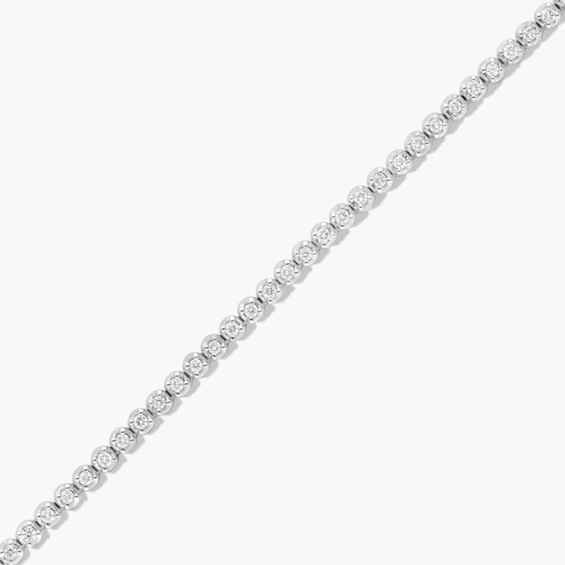 Tennis Bracelet With 1 CTW Diamonds In 14K White Gold (7") - Image 6