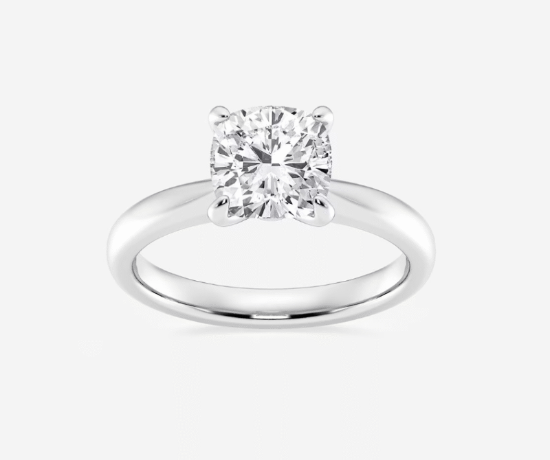 Vera 2 ctw Heart Lab Grown Diamond Petite Solitaire Engagement Ring - Image 9