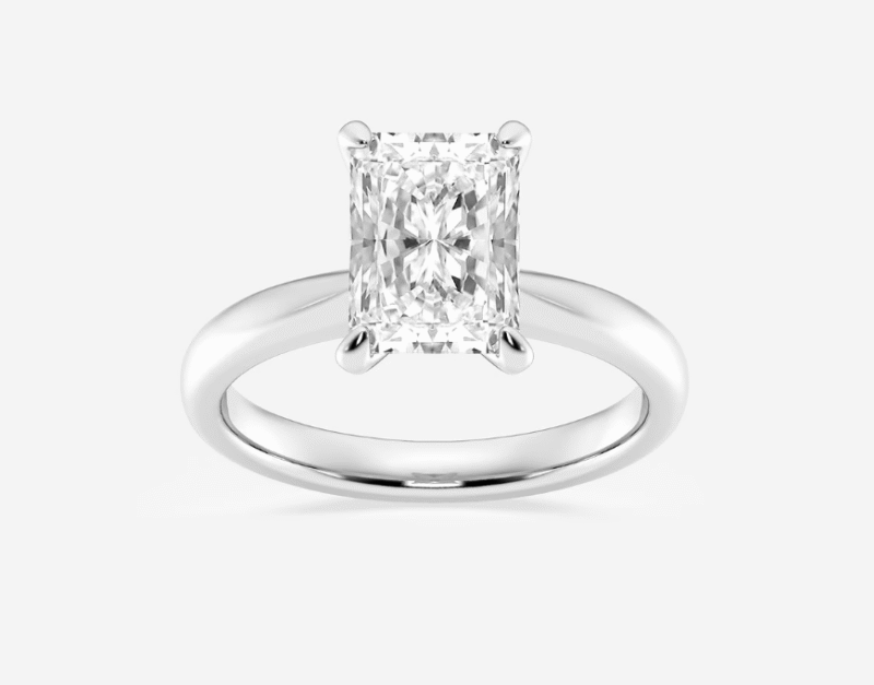 Vera 2 ctw Heart Lab Grown Diamond Petite Solitaire Engagement Ring - Image 6