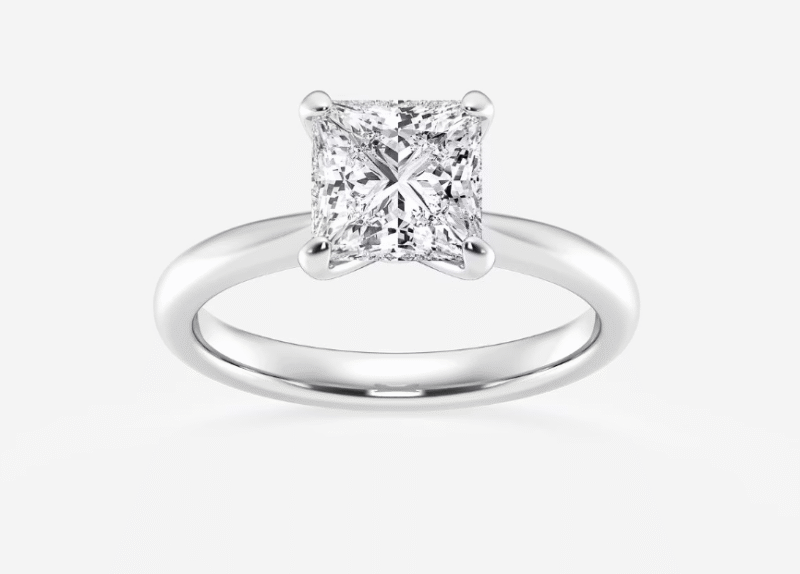 Vera 2 ctw Heart Lab Grown Diamond Petite Solitaire Engagement Ring - Image 5
