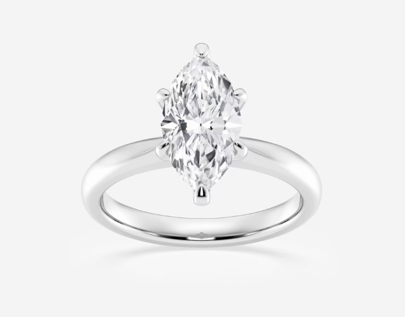 Vera 2 ctw Heart Lab Grown Diamond Petite Solitaire Engagement Ring - Image 4