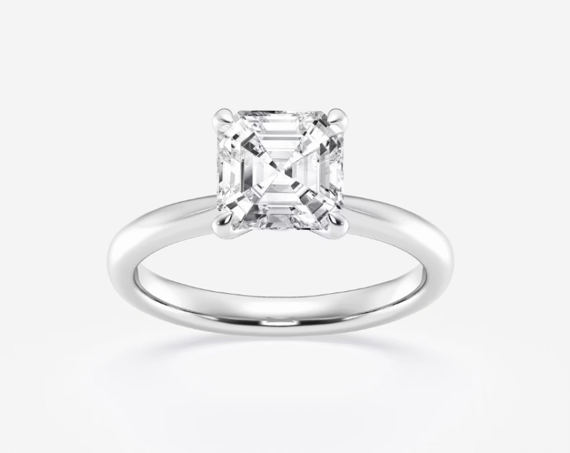 Vera 2 ctw Heart Lab Grown Diamond Petite Solitaire Engagement Ring - Image 3
