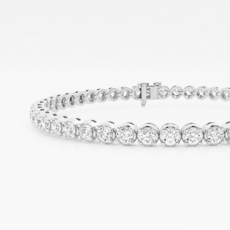 5 ctw Round Lab Grown Diamond Four-Prong Tennis Bracelet - 6.5 Inches - Image 2