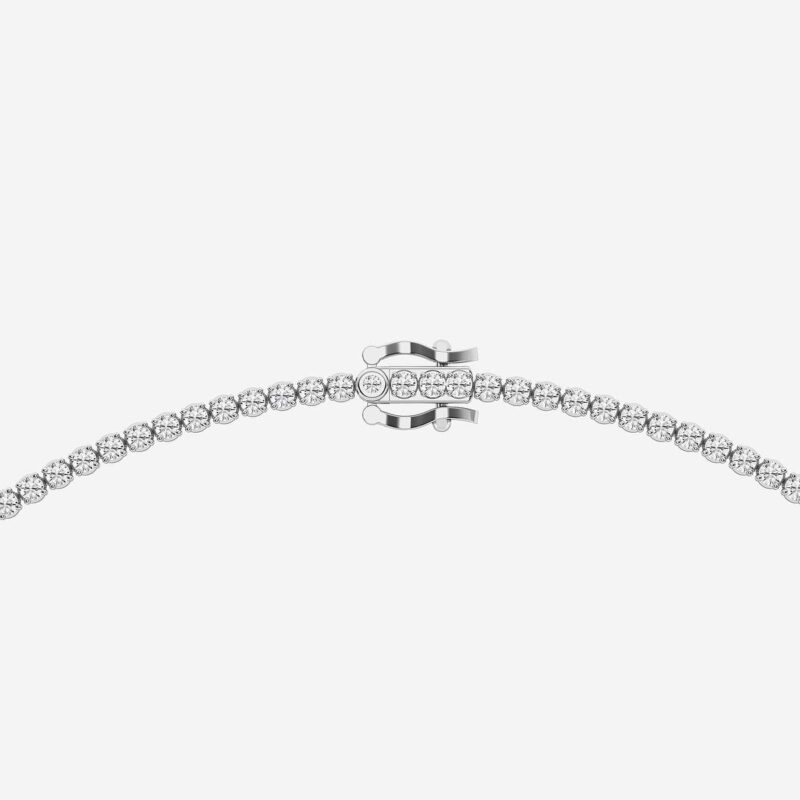 5.9 mm Heart Shaped Created Ruby and 6 5/8 ctw Round Lab Grown Diamond Fashion Necklace - Image 4