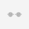 1 1/8 ctw Round Lab Grown Diamond Button Style Cufflinks