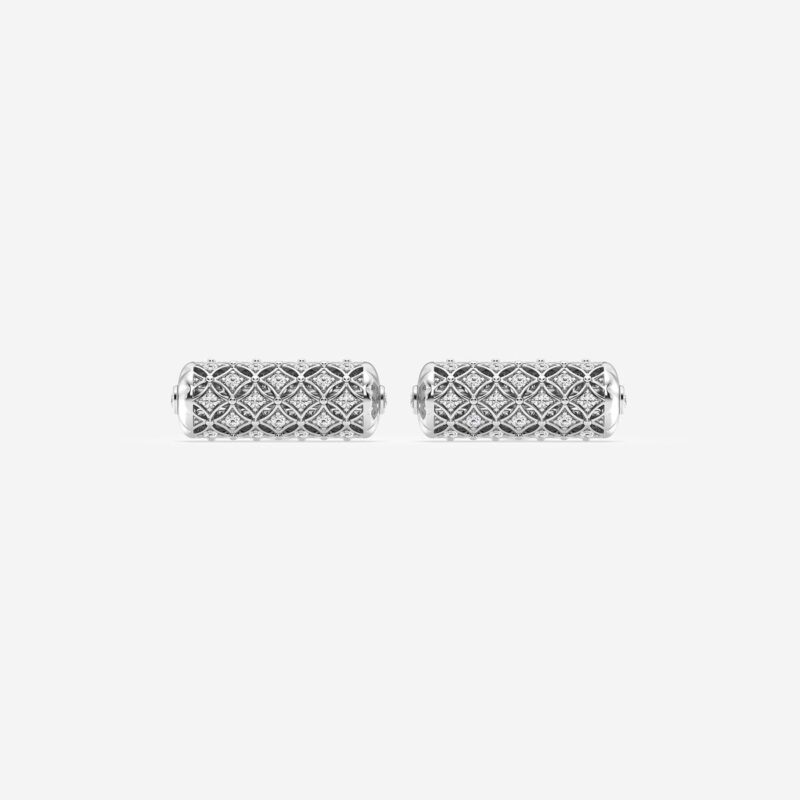 1 ctw Round Lab Grown Diamond Filigree Cufflinks